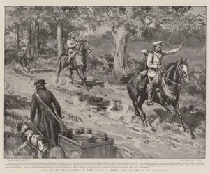 Das Feldtelegraph in der russischen Armee, Verlegen von Drähten im Galopp